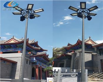 蘭州老街古建亮化項(xiàng)目高桿燈安裝項(xiàng)目